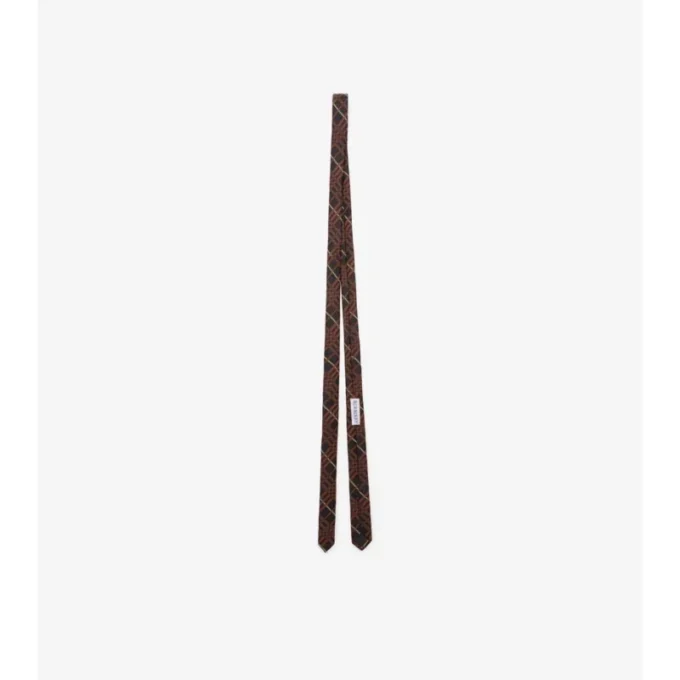 Smal rutig silkeslips Smal rutig silkeslips
