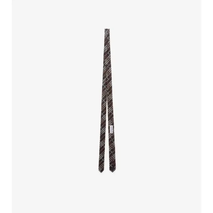 Smal rutig silkeslips Smal rutig silkeslips