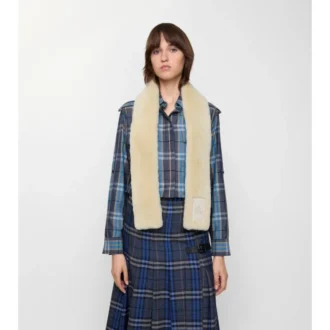 Smal shearling-scarf