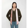 Smal silkescarf med akvarellrutmönster Smal silkescarf med akvarellrutmönster