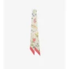 Smal silkescarf med brittiska blommor Smal silkescarf med brittiska blommor