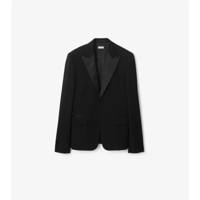 Smokingjacka i Grain De Poudre-ull Smokingjacka i Grain De Poudre-ull