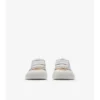 Sneakers i bomull och läder med rutmönster