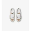 Sneakers i bomull och läder med rutmönster