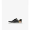 Sneakers i läder, mocka och rutmönster Sneakers i läder, mocka och rutmönster