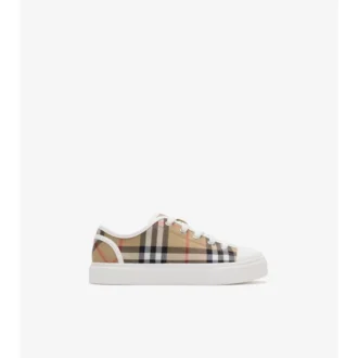 Sneakers i rutigt bomullstyg