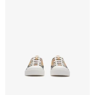 Sneakers i rutigt bomullstyg