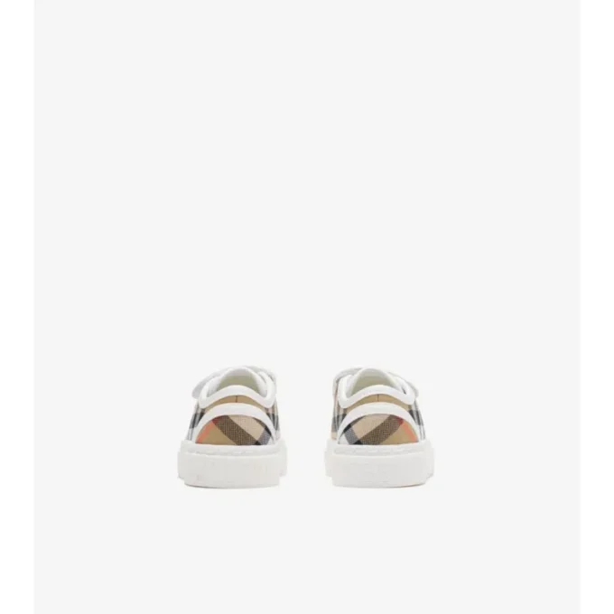 Sneakers i rutigt bomullstyg