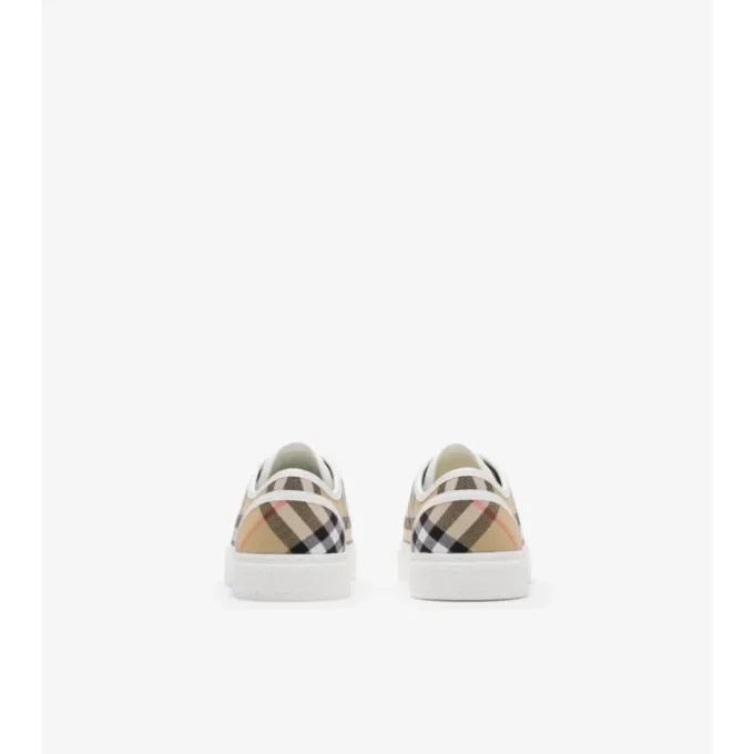 Sneakers i rutigt bomullstyg Sneakers i rutigt bomullstyg