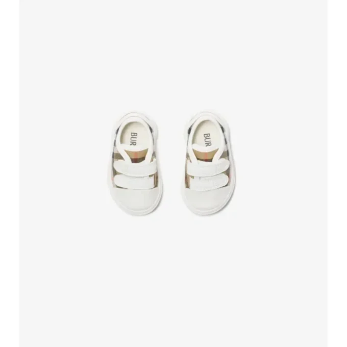 Sneakers i rutigt bomullstyg