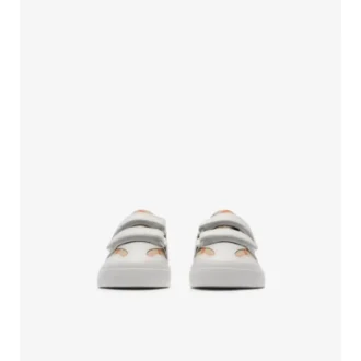 Sneakers med rutmönster och läder