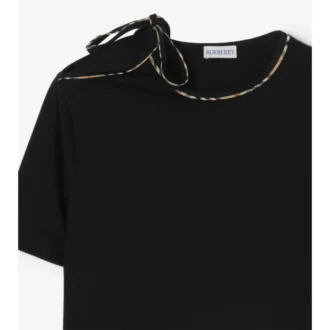T-shirt i bomull med knytärmar