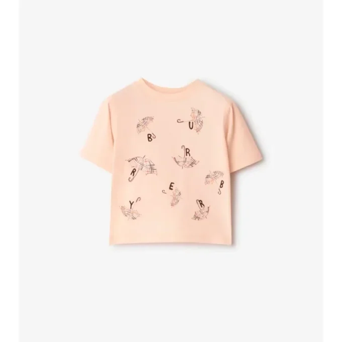 T-shirt i bomull med paraplylogotyp T-shirt i bomull med paraplylogotyp