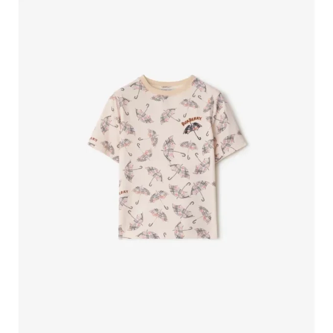 T-shirt i bomull med paraplymotiv T-shirt i bomull med paraplymotiv