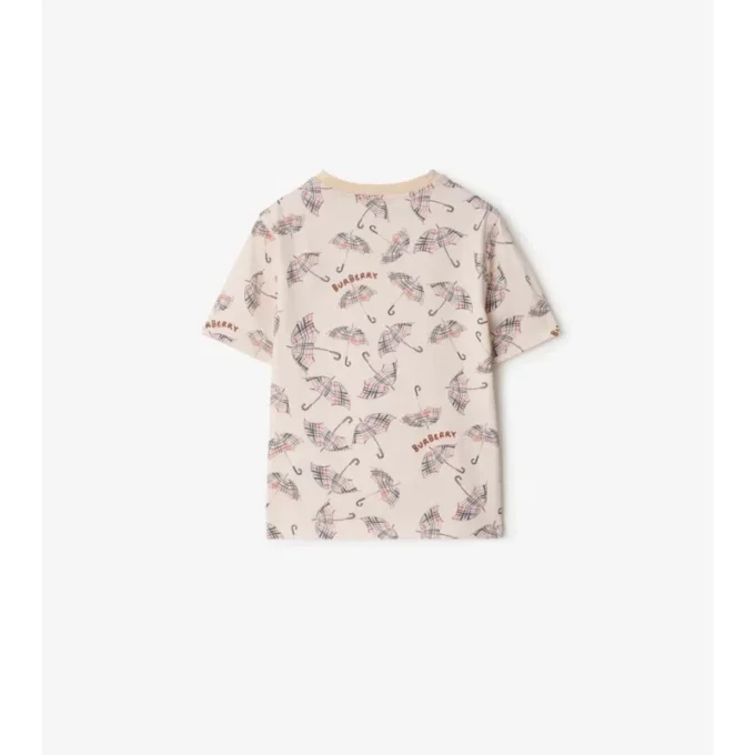 T-shirt i bomull med paraplymotiv T-shirt i bomull med paraplymotiv