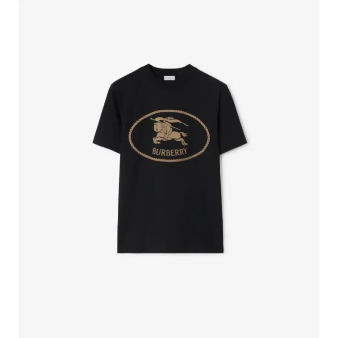 T-shirt i bomull med riddarstämpel T-shirt i bomull med riddarstämpel