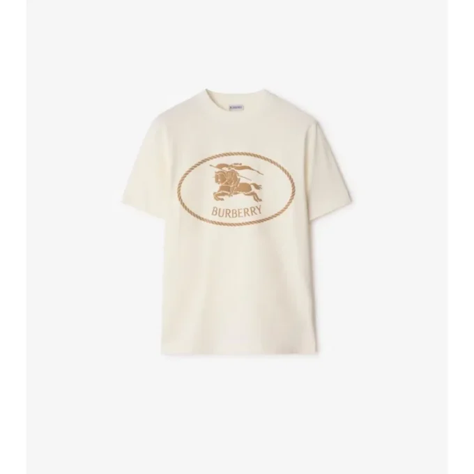 T-shirt i bomull med riddarstämpel T-shirt i bomull med riddarstämpel