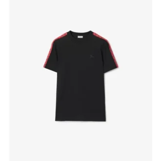 T-shirt i bomull med rutmönster