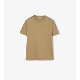 T-shirt i bomull med rutmönster