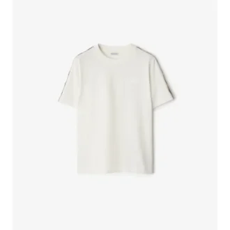 T-shirt i bomull med rutmönster