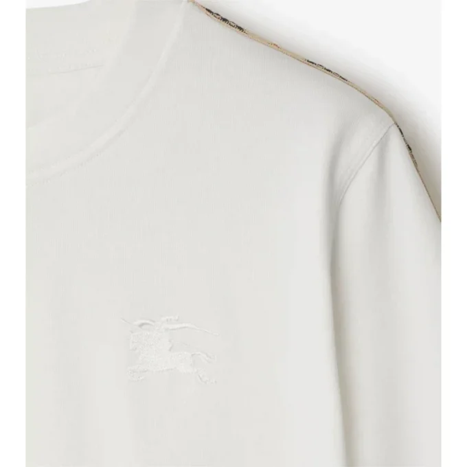 T-shirt i bomull med rutmönster T-shirt i bomull med rutmönster