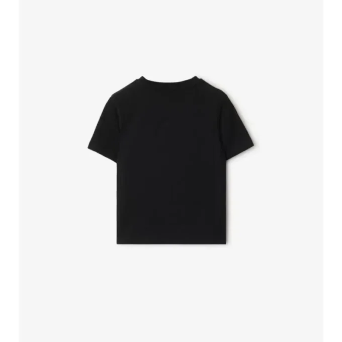 T-shirt i bomull med rutmönster