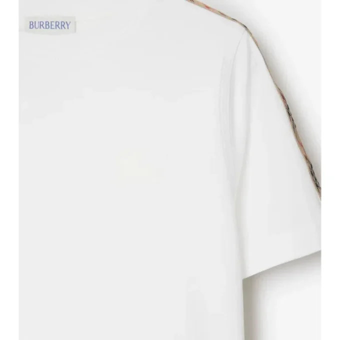 T-shirt i bomull med rutmönster T-shirt i bomull med rutmönster