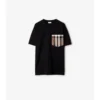 T-shirt i bomull med rutmönster och ficka T-shirt i bomull med rutmönster och ficka