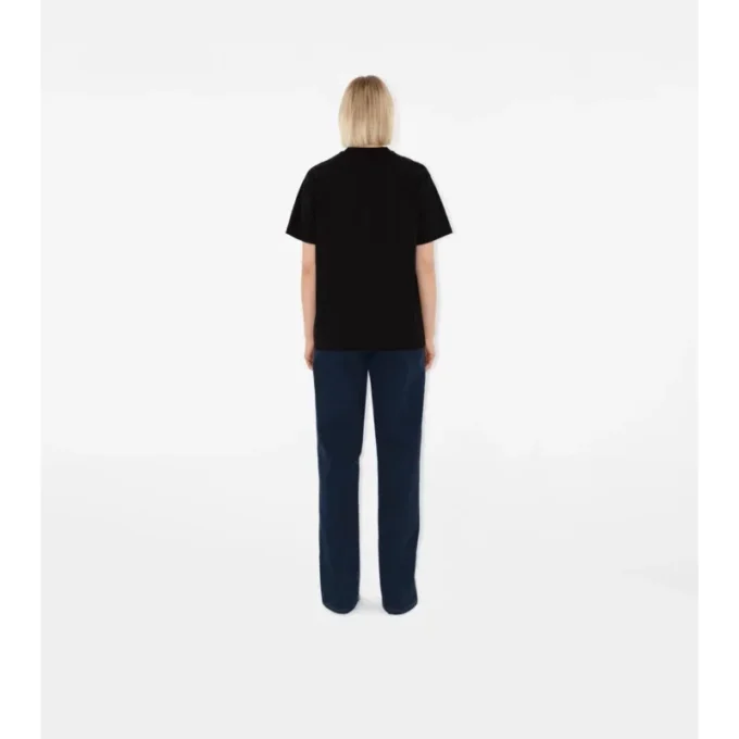 T-shirt i bomull med rutmönster och ficka T-shirt i bomull med rutmönster och ficka