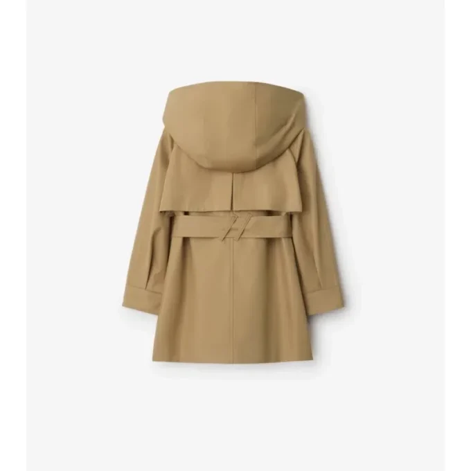 Trench Coat i bomull med huva Trench Coat i bomull med huva