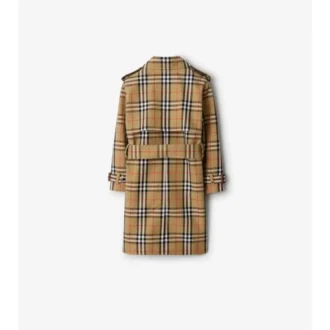 Trench Coat i rutig bomullstwill Trench Coat i rutig bomullstwill