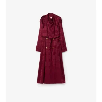 Trench Coat i rutigt siden