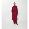 Trench Coat i rutigt siden Trench Coat i rutigt siden