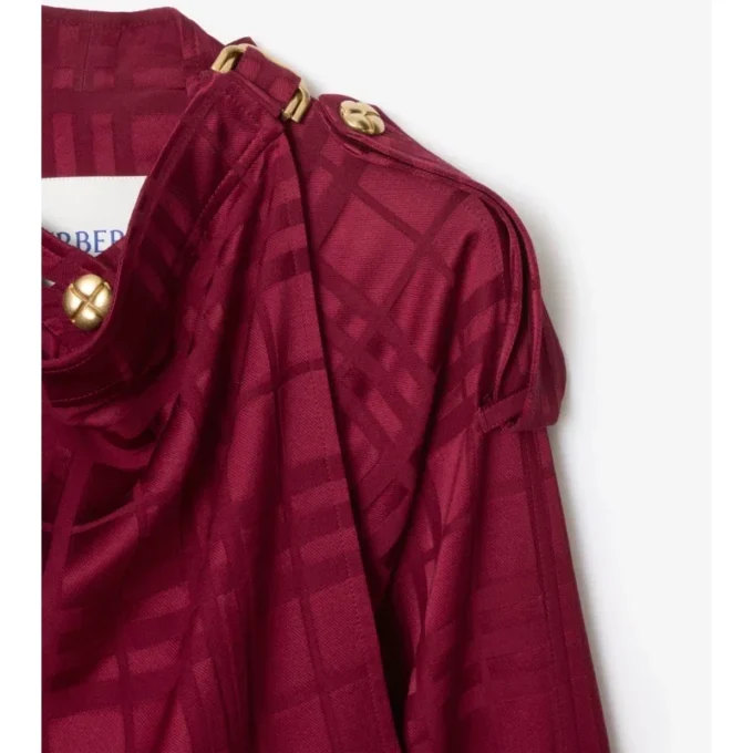Trench Coat i rutigt siden Trench Coat i rutigt siden