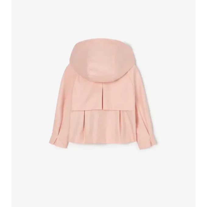 Trenchcoat i bomull med huva Trenchcoat i bomull med huva