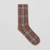 Vintage Check Intarsia-strumpor i bomulls- och kashmirblandning Vintage Check Intarsia-strumpor i bomulls- och kashmirblandning
