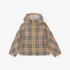 Vintage Check-rutig bomullsjacka med huva Vintage Check-rutig bomullsjacka med huva