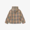 Vintage Check-rutig bomullsjacka med huva Vintage Check-rutig bomullsjacka med huva