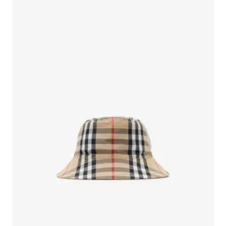 Vändbar bucket hat i bomull