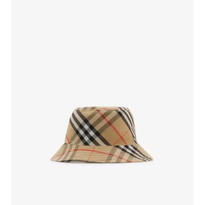 Vändbar bucket hat i Gabardine Vändbar bucket hat i Gabardine