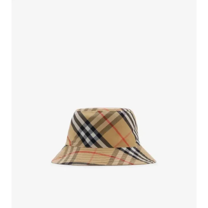 Vändbar bucket hat i Gabardine Vändbar bucket hat i Gabardine