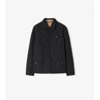 Vändbar quiltad overshirt i nylon