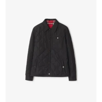 Vändbar quiltad overshirt i nylon