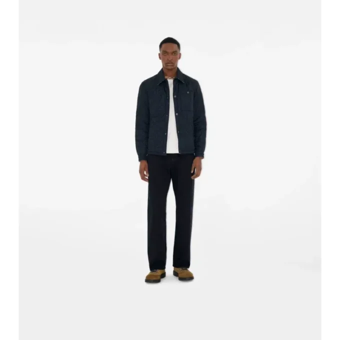 Vändbar quiltad overshirt i nylon Vändbar quiltad overshirt i nylon