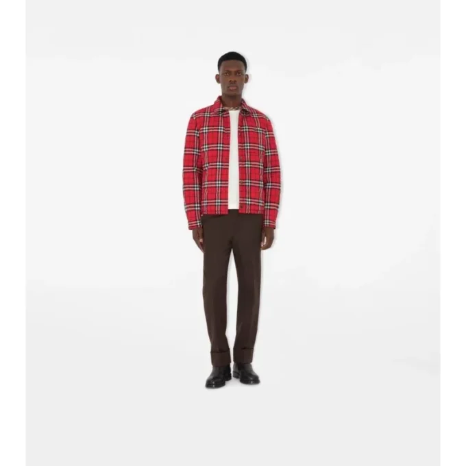 Vändbar quiltad overshirt i nylon Vändbar quiltad overshirt i nylon