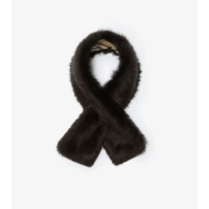 Vändbar shearling-halsduk Vändbar shearling-halsduk