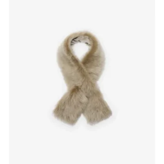 Vändbar shearling-halsduk