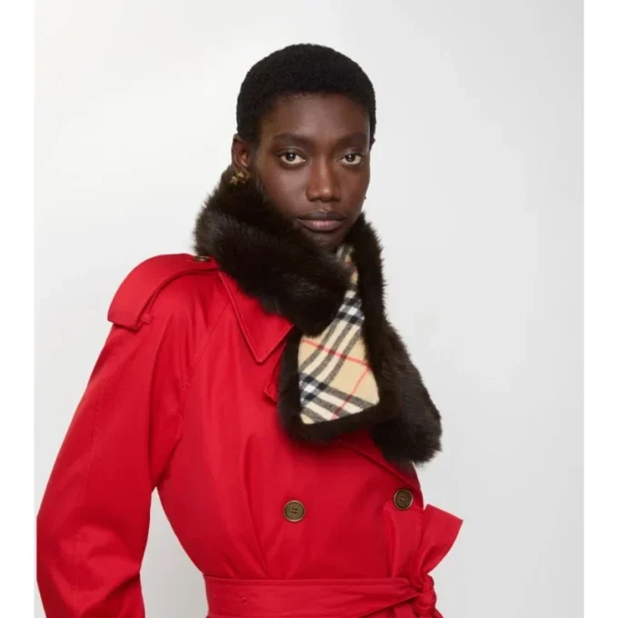 Vändbar shearling-halsduk Vändbar shearling-halsduk