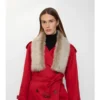 Vändbar shearling-halsduk Vändbar shearling-halsduk