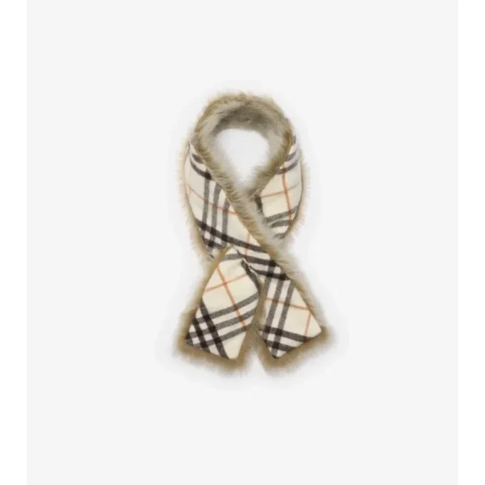 Vändbar shearling-halsduk Vändbar shearling-halsduk